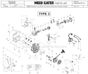 Page C Diagram and Parts List for SST Featherlite  25 HO Type 4 Weed Eater Trimmer